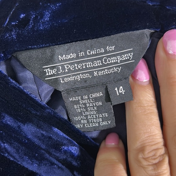 Midnight Blue Velvet Maxi Skirt - Picture 2 of 5